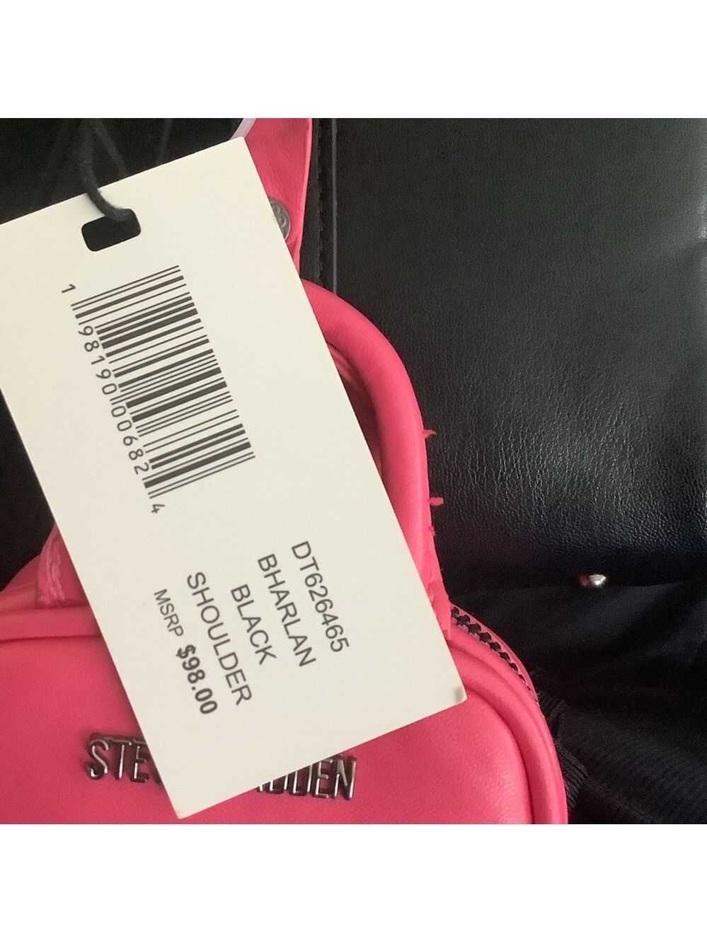 Steve Madden Bharlan Black Pink Shoulder Bag New - Picture 7 of 7